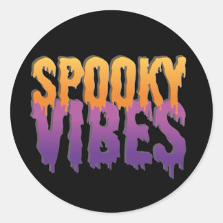 Spooky Vibes Classic Round Sticker