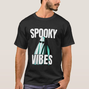 Spooky Vibes Cute Ghost In Sunglasses Funny Hallow T-Shirt