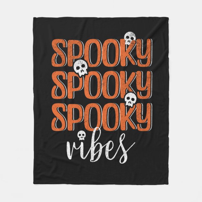 Spooky vibes fleece blanket (Front)