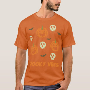 Spooky Vibes Funny Halloween Tee Scary Party Gift