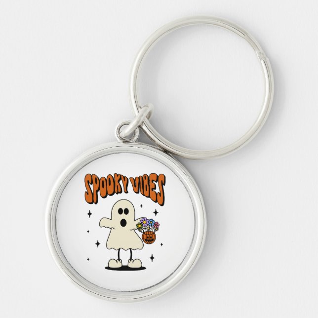 Spooky vibes ghost key ring (Front)