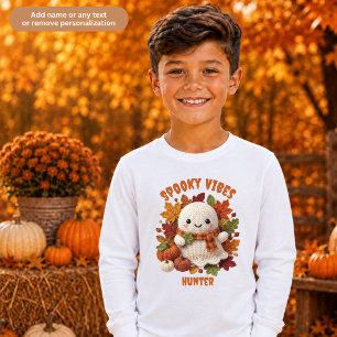 Spooky Vibes Ghost Personalised Kids Halloween