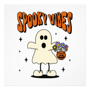 Spooky vibes ghost photo print