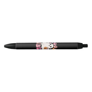 Spooky Vibes Ghost Retro Groovy Halloween Black Ink Pen