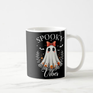 Spooky Vibes Ghost Retro Groovy Halloween Women Gi Coffee Mug