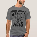 Spooky Vibes Ghost Scary Pumpkin Face Funny Hallow T-Shirt<br><div class="desc">Spooky Vibes Ghost Scary Pumpkin Face Funny Halloween  .</div>