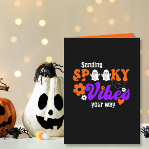 Spooky Vibes Ghosts Halloween Card