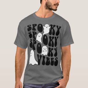 Spooky Vibes Groovy Halloween Ghost Costume Spooky T-Shirt