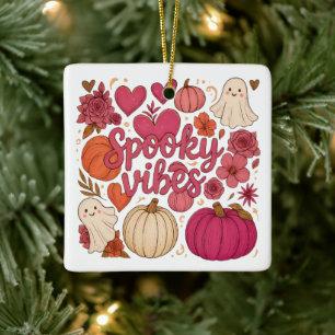 Spooky Vibes - Halloween Ceramic Ornament