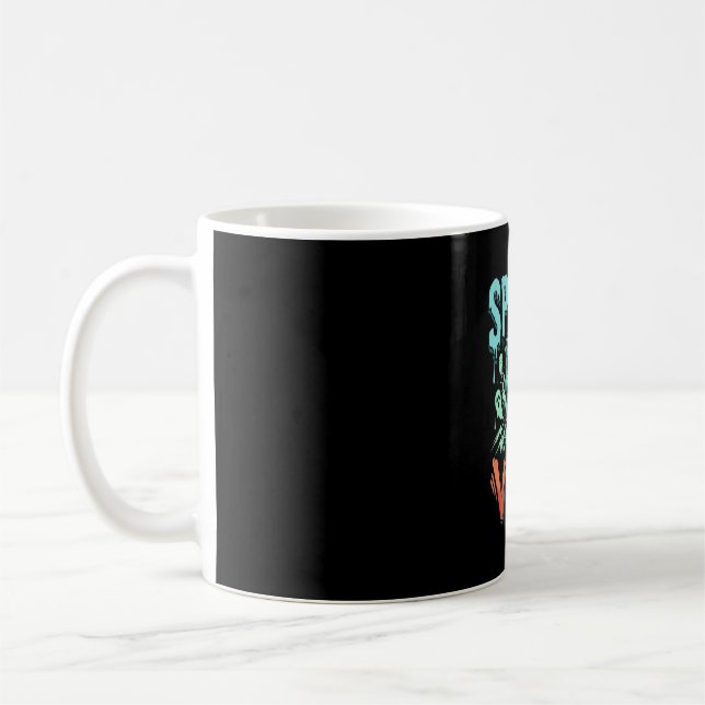 Spooky Vibes Halloween Ghost Skull Design_1 Coffee Mug (Left)