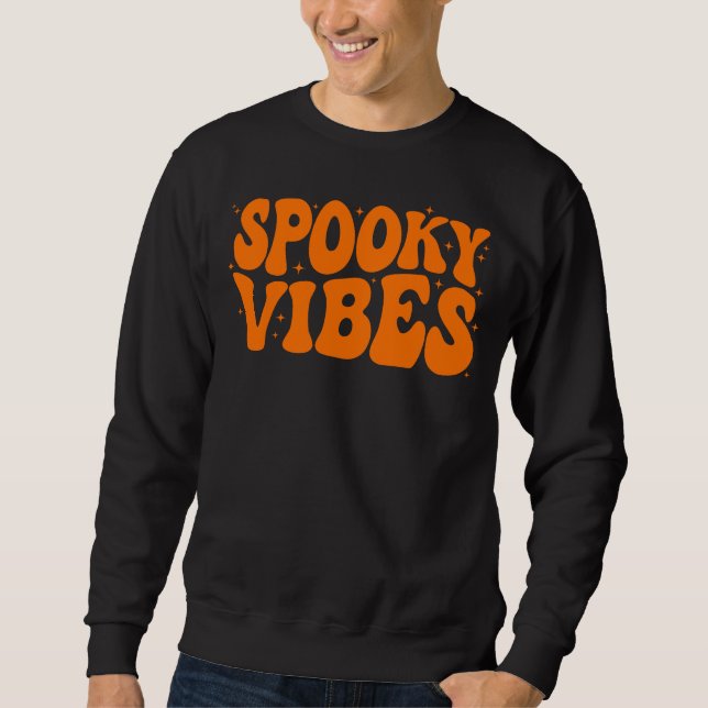Spooky Vibes, Halloween Men's Sweatshirt (Front)