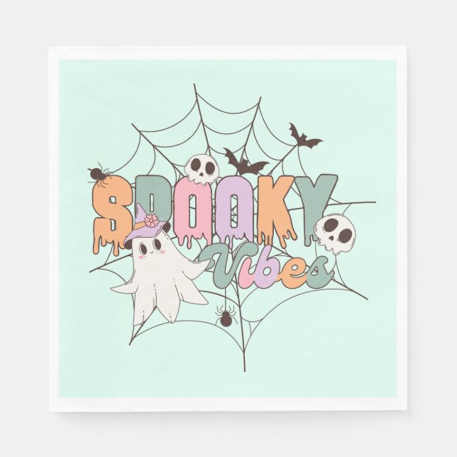 Spooky Vibes Halloween Napkin (Front)