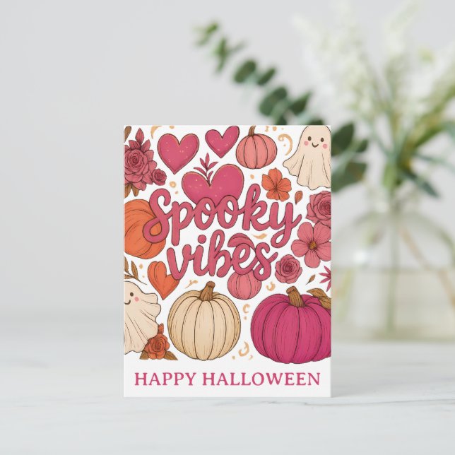 Spooky Vibes - Halloween  Postcard (Standing Front)
