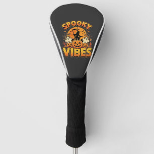 Spooky Vibes Halloween Pumpkin Witch Design_1 Golf Head Cover