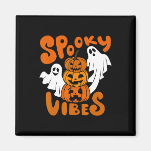 Spooky Vibes Happy Halloween Pumpkin Boo Costumes  Magnet