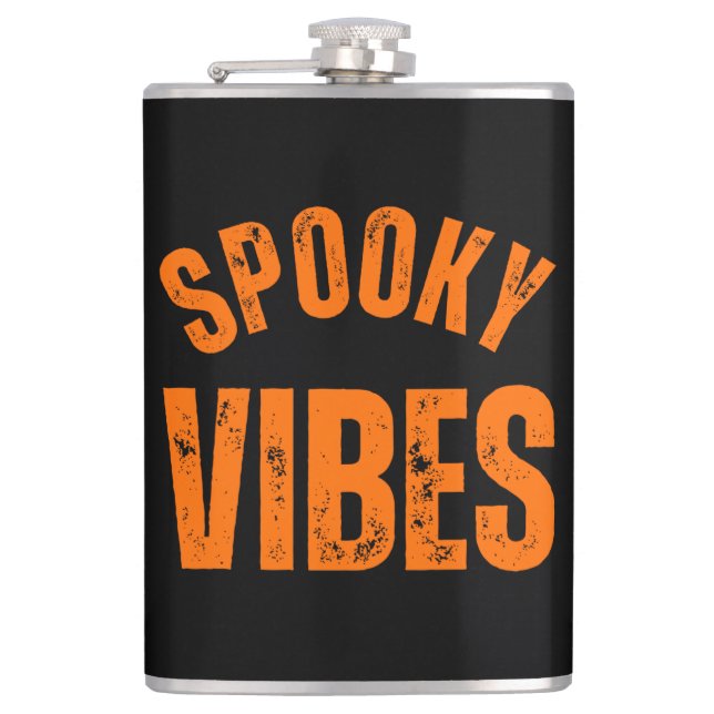 SPOOKY VIBES HIP FLASK (Front)