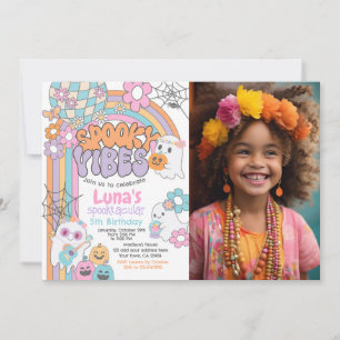 Spooky Vibes Hippie Halloween ANY AGE Invitation