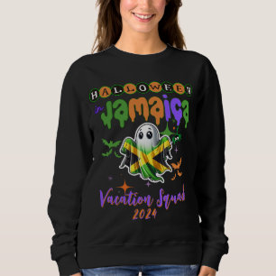 Spooky Vibes in Jamaica Tropical Halloween Fun Sweatshirt