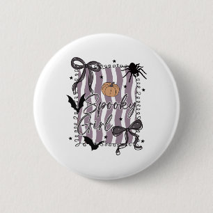 Spooky Vibes Let’s Go Ghouls Halloween Spooky Girl 6 Cm Round Badge