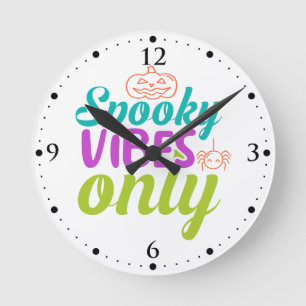 Spooky Vibes Only-40378 Round Clock