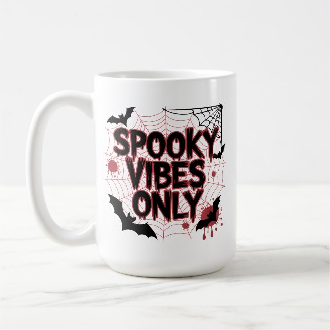 Spooky Vibes Only Aesthetic Design-67603 Coffee Mug (Left)