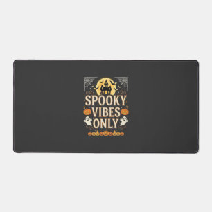 Spooky Vibes Only Halloween Ghost Castle Design_1 Desk Mat