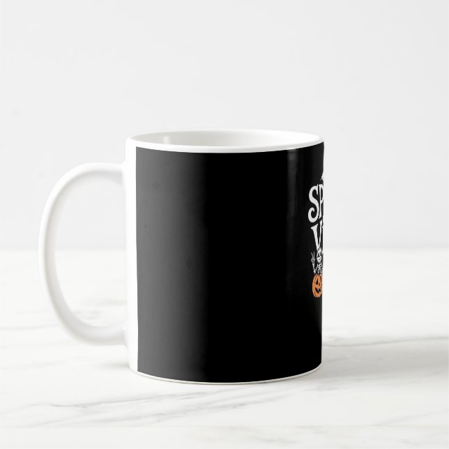 Spooky Vibes Only Halloween Sloth Oversized T-Shir Coffee Mug (Left)