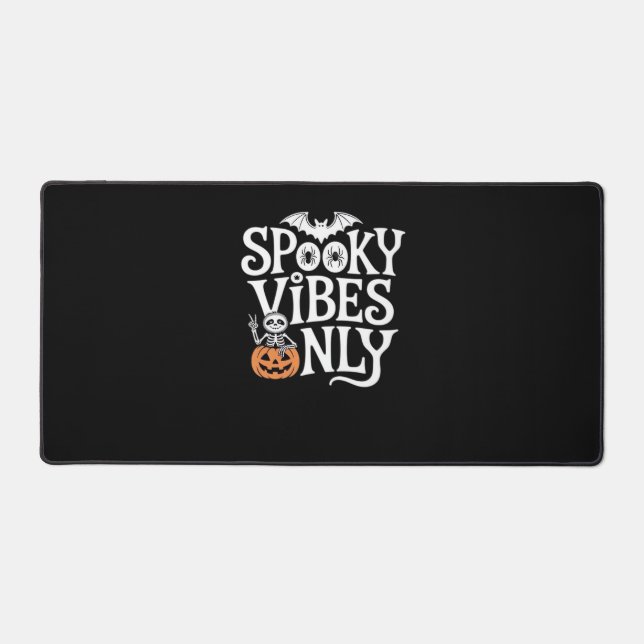 Spooky Vibes Only Halloween Sloth Oversized T-Shir Desk Mat (Front)
