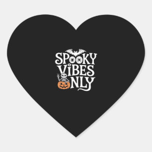 Spooky Vibes Only Halloween Sloth Oversized T-Shir Heart Sticker