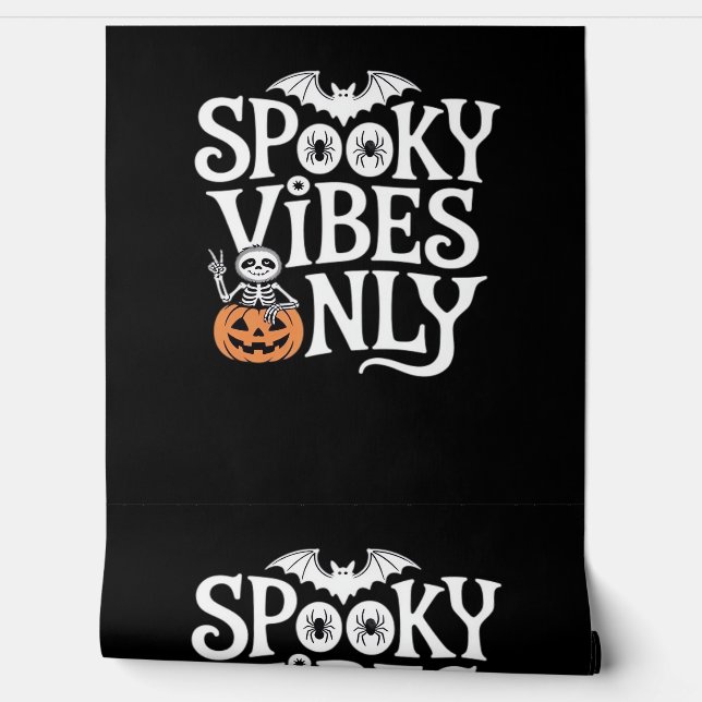 Spooky Vibes Only Halloween Sloth Oversized T-Shir Wallpaper (Unrolling)