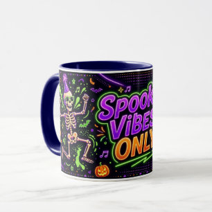 Spooky Vibes Only Neon Halloween Mug