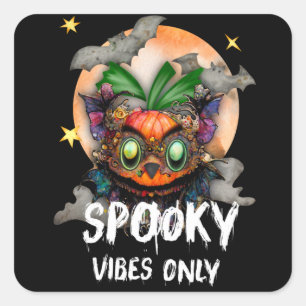 Spooky Vibes Only Square Sticker