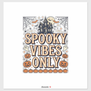 Spooky Vibes Only Vintage Halloween Shirt Design_1