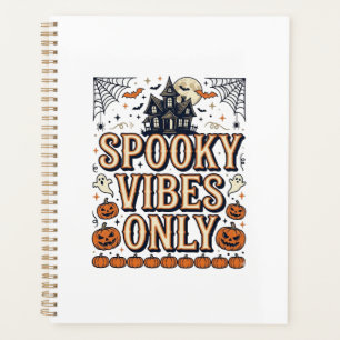 Spooky Vibes Only Vintage Halloween Shirt Design_1 Planner