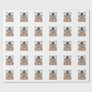 Spooky Vibes Only Vintage Halloween Shirt Design_1 Wrapping Paper