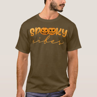Spooky Vibes Pumpkin Halloween Family Matching T-Shirt
