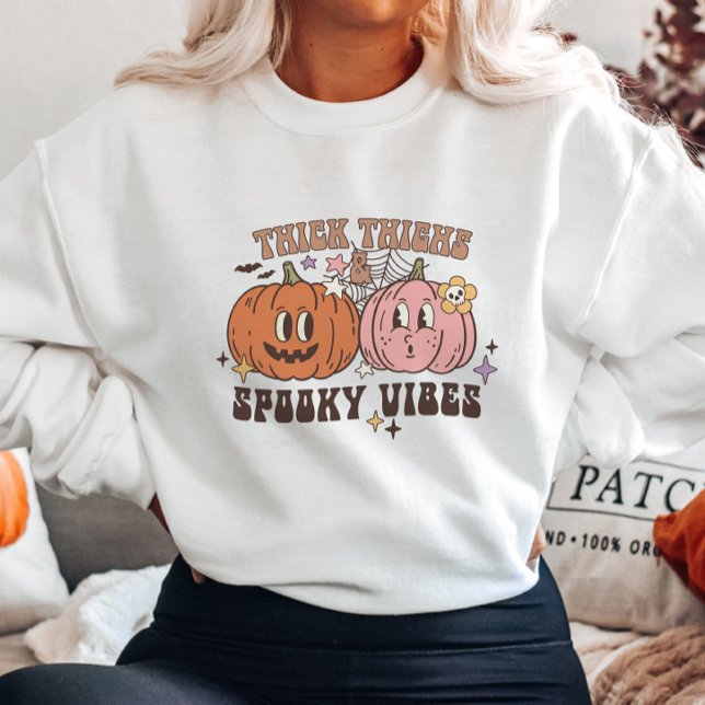 Spooky vibes Pumpkins Halloween Sweatshirt (Creator Uploaded)