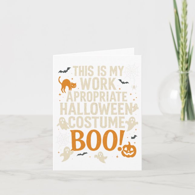 Spooky Vibes Retro Ghost Coquette Bow Halloween Wo Card (Front)