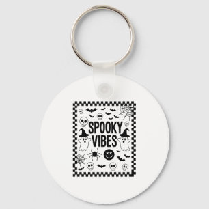Spooky Vibes Retro Halloween Key Ring