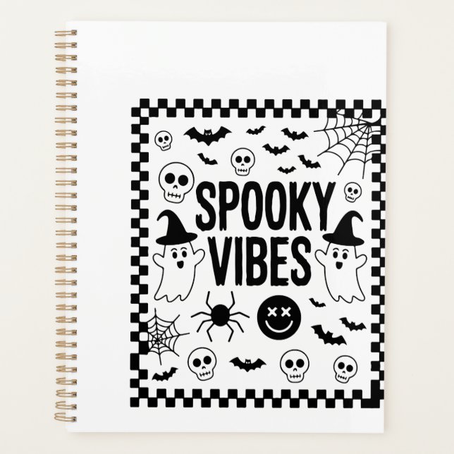 Spooky Vibes Retro Halloween Planner (Front)