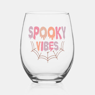 Spooky Vibes Stemless Wine Glass