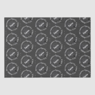 Spooky Vibes Whimsical Black White Happy Halloween Tissue Paper