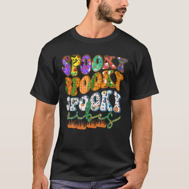 Spooky Vibes Witch Switch Halloween Witches Spooky T-Shirt (Front)
