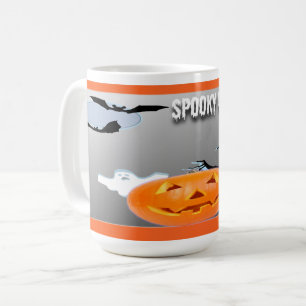 Spooky Vibes with Orange Border Coffee Mug