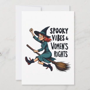 Spooky Vibes Women's Right Halloween Witch Holiday Card