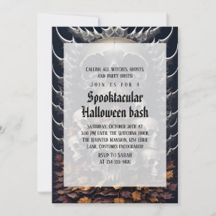 Spooky Vintage Gothic Halloween Costume Party Invitation
