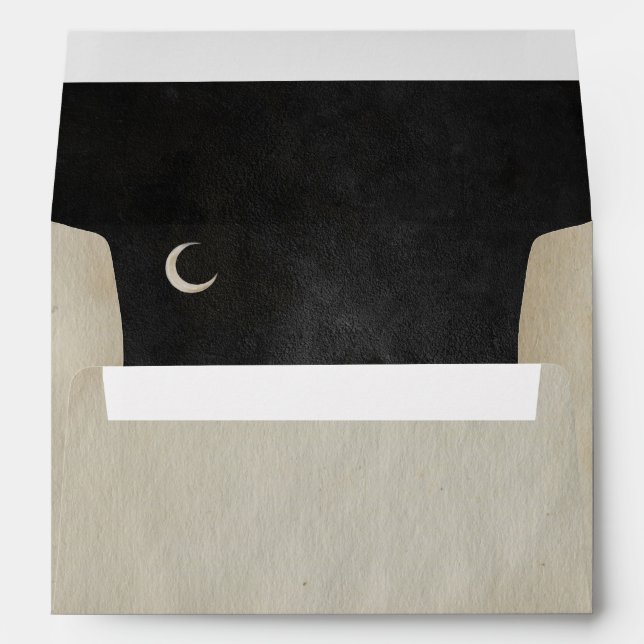 Spooky Vintage Halloween | Crescent Moon | Envelope (Back (Bottom))
