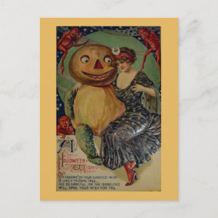 Spooky Vintage Halloween Postcard