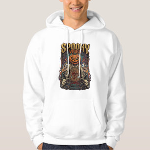 Spooky Vires Halloween Pumpkin Head Holding Eyebal Hoodie