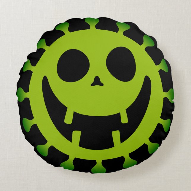 Spooky Virus Round Cushion (Front)
